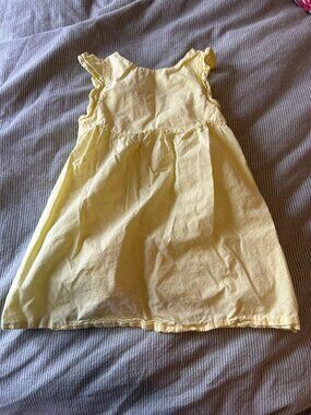 💛☀️ Zara Sleeveless Dress – Light Yellow Linen-Style – Size 4–5Y ☀️💛
